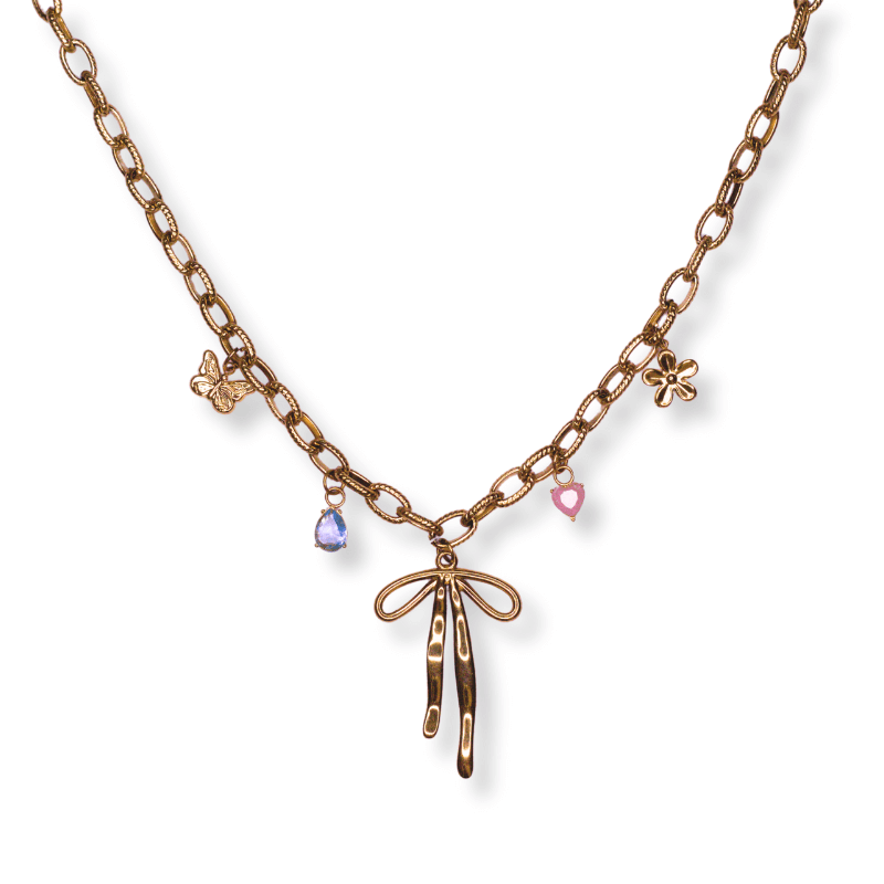 "Bow & Wow" Charm Necklace